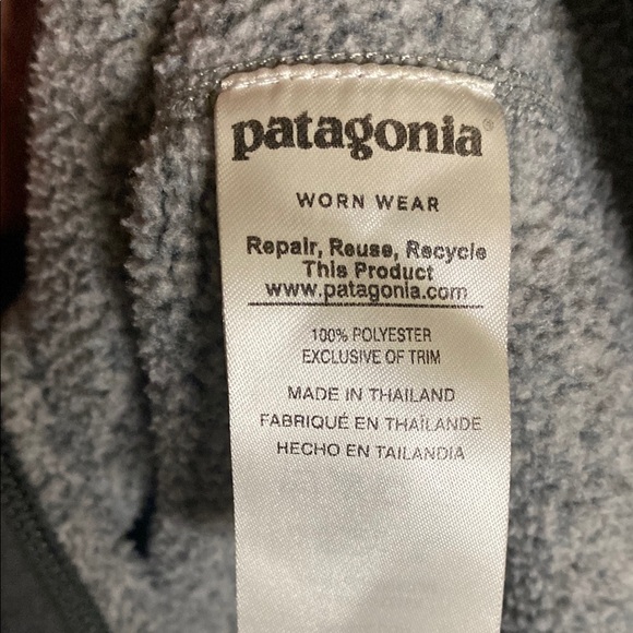 Patagonia Two tone gray heather Quarter-Zip Pullover better sweater size large - Picture 3 of 6